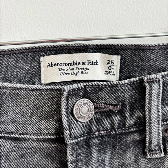 Abercrombie & Fitch Curve Love The Slim Straight Ultra High Rise Women's 25 - Picture 4 of 8